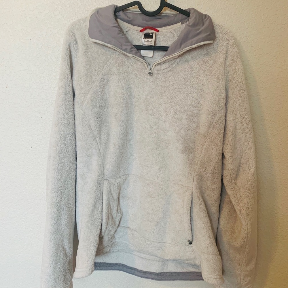 North Face White Fleece Pullover